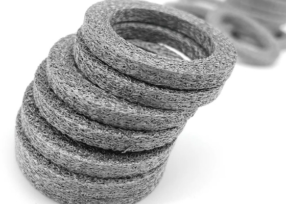 압축된 316 배기머플러 편직 와이어 메쉬 가스킷을 의심하세요