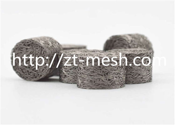 Stainless Steel Dia 13.5*9.5mm 316 Compressed Wire Mesh Filter Knitted Wire Mesh1μM Filtration Color Customized