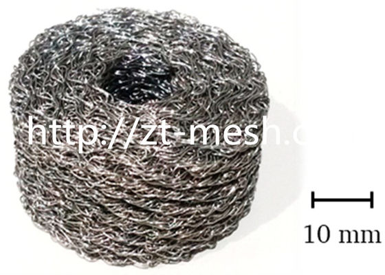 석유 가스 및 화학 여과 OEM에서 생산되는 고강도 조밀한 35*41*25.6mm 니트 와이어 메쉬
