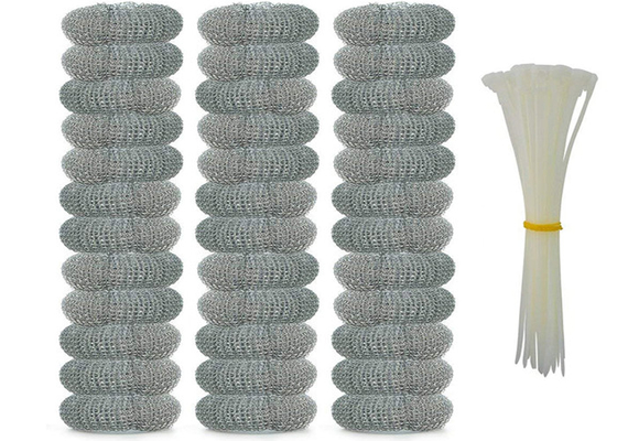 2*6cm 7.5g 스테인레스 강 세척구 / 은 금속 부엌 솔